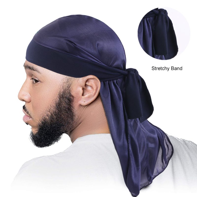 Men'S Fashion With Hat - 남성용 실키 듀라그 반다나 터번 모자