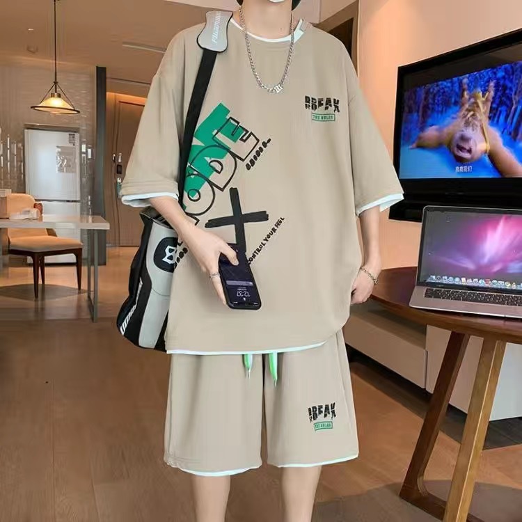 Mens Fashion Clothes - 남성 캐주얼 2피스 스포츠웨어 세트 스트리트웨어