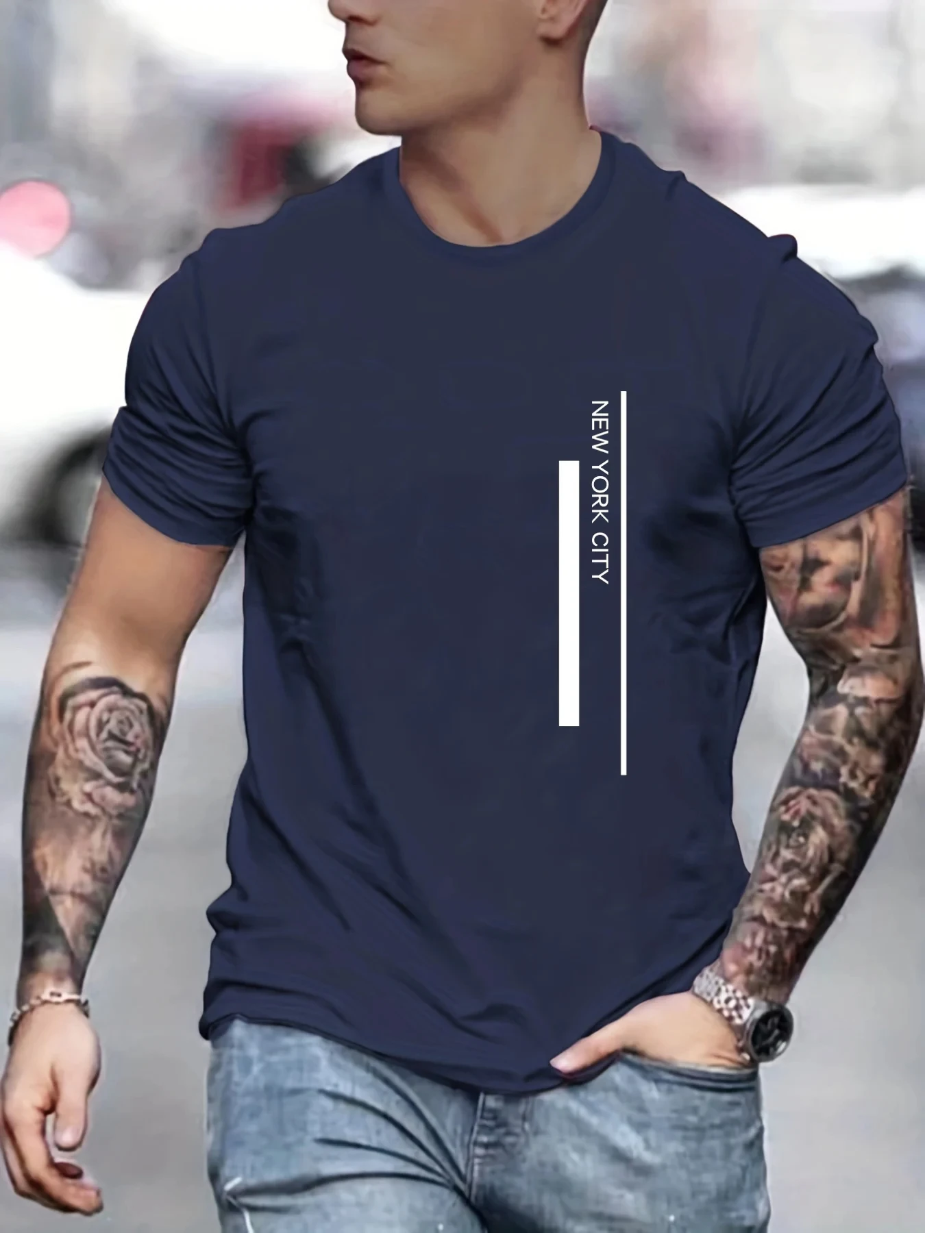 Men'S Fashion New York - 패션 NEW YORK CITY 레터 프린트