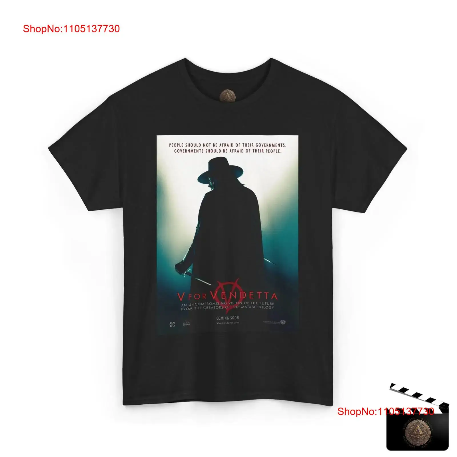 Poster Men Fashion - V 포 벤데타 레트로 영화 포스터