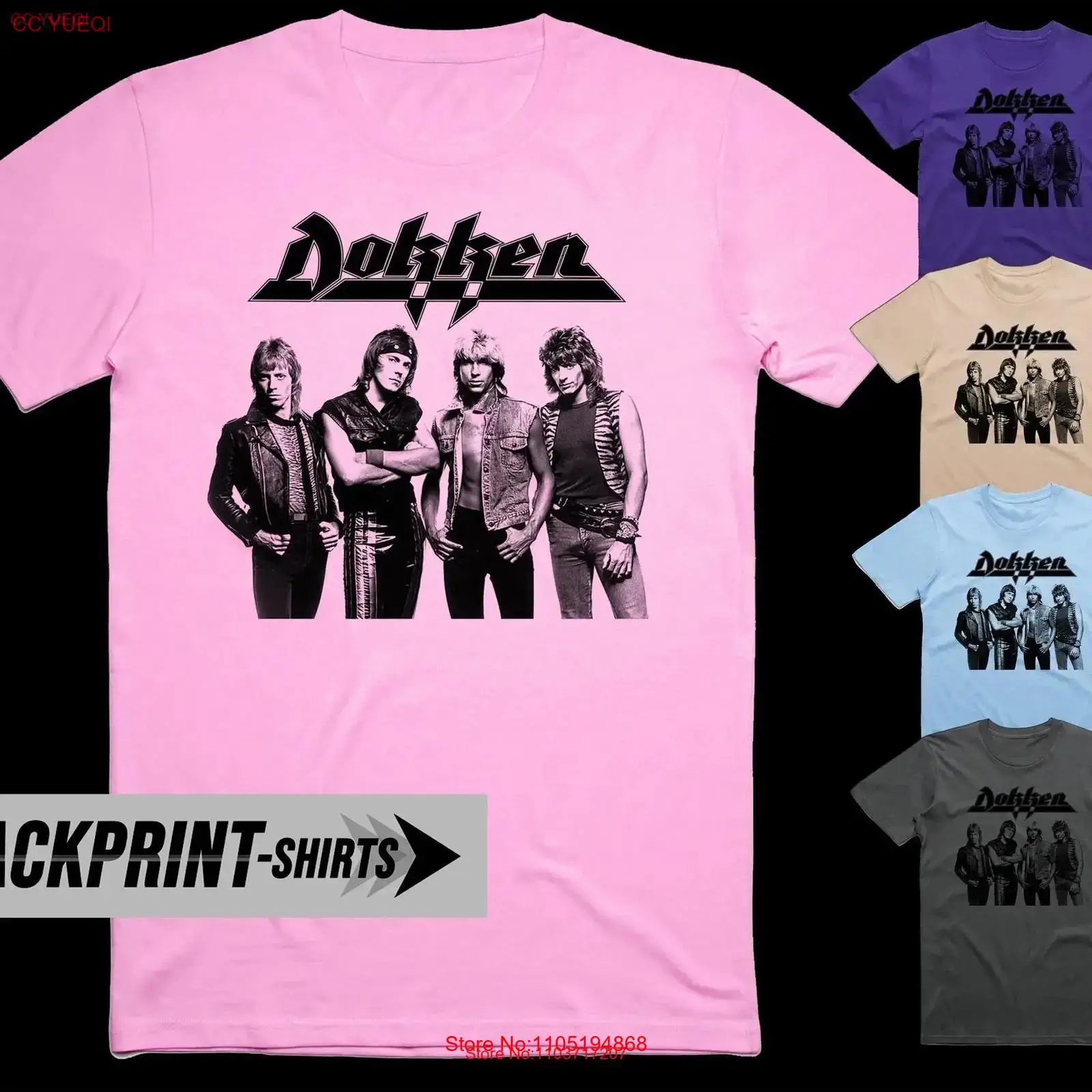 Poster Men Fashion - Dokken T 셔츠 코튼 남성용 모든