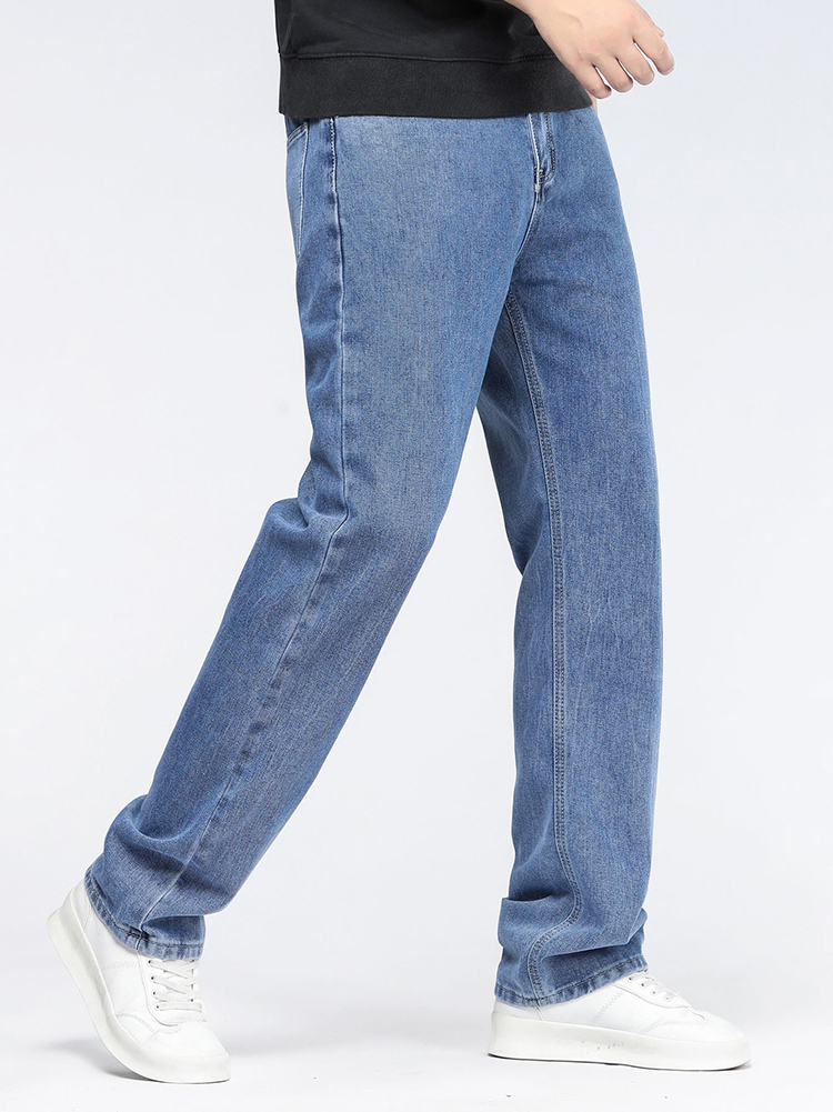 남성용 한국 패션 배기 진 클래식 올매치 솔리드 컬러  - Men'S Fashion Grey Jeans 리뷰 및 가격