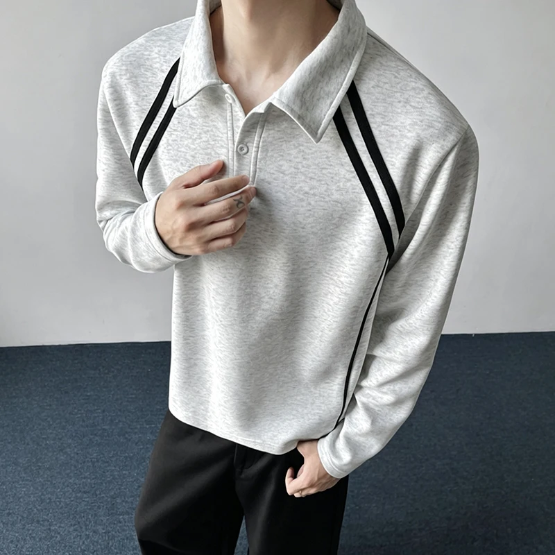 남성용 스트라이프 패널 디자인의 긴팔 폴로 셔츠, 랩펠 - Mens Fashion Summer 리뷰 및 가격