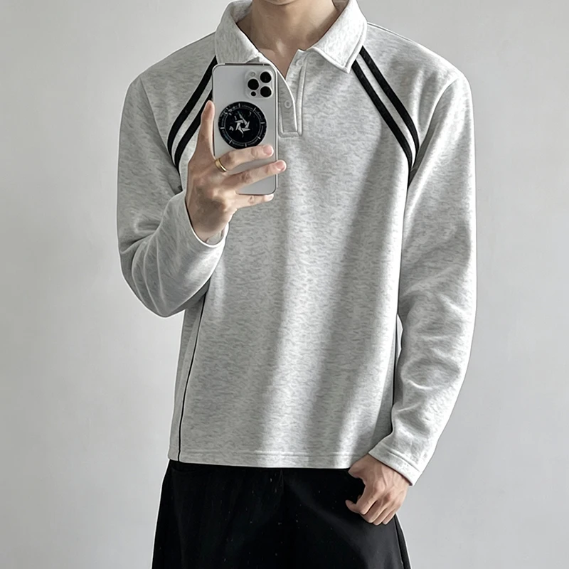 남성용 스트라이프 패널 디자인의 긴팔 폴로 셔츠, 랩펠 - Mens Fashion Summer 리뷰 및 가격