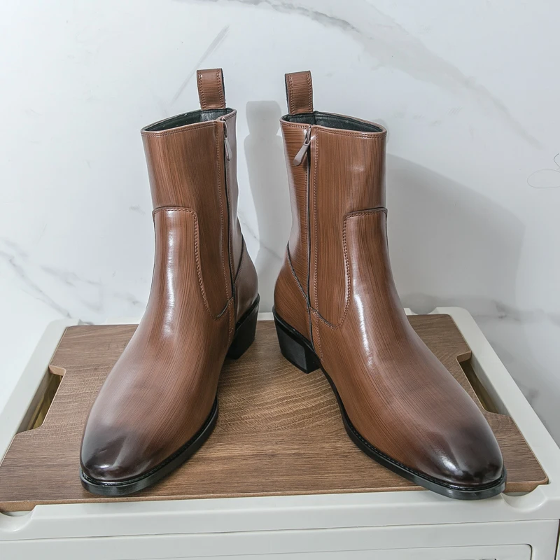클래식 편안한 앵클 부츠 패션 남성 캐주얼 가죽 첼시  - Men'S Fashion News 리뷰 및 가격