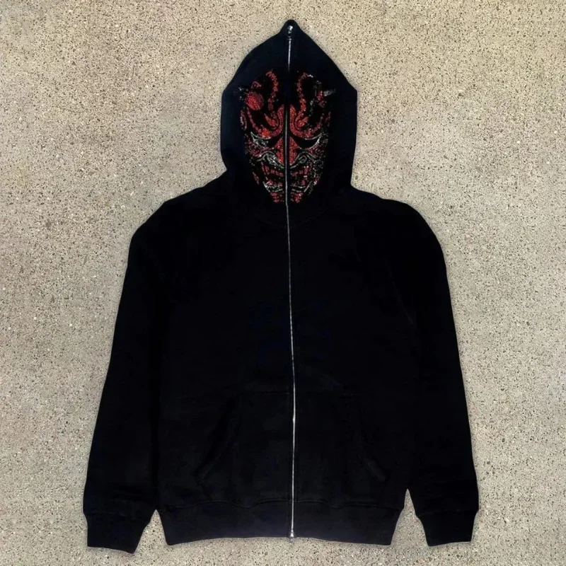 여성 남성 Y2K 패션 까마귀 편지 그래픽 인쇄 지퍼  - Mens Fashion Zip Up Hoodies 리뷰 및 가격