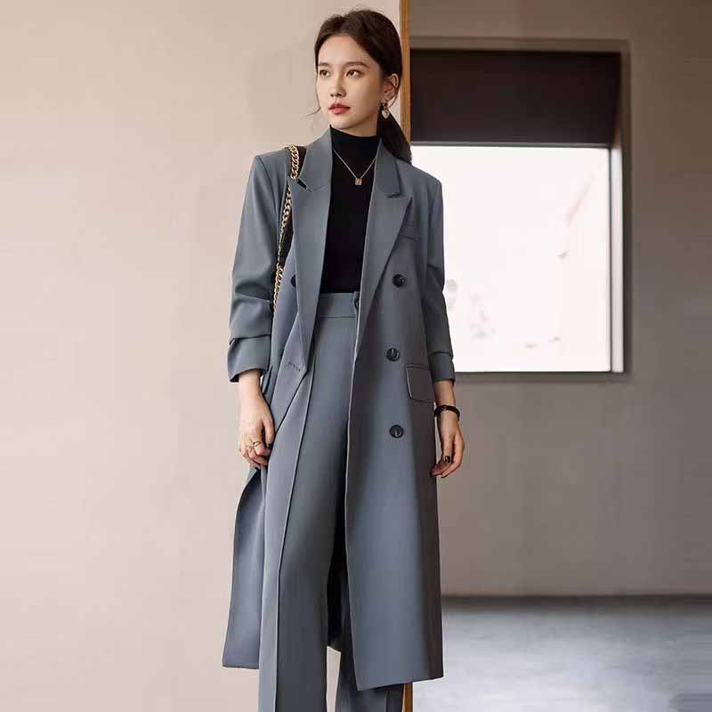 FANAN 우아한 롱 트렌치 코트 여성 한국 더블 브레 - Men'S Fashion X 리뷰 및 가격