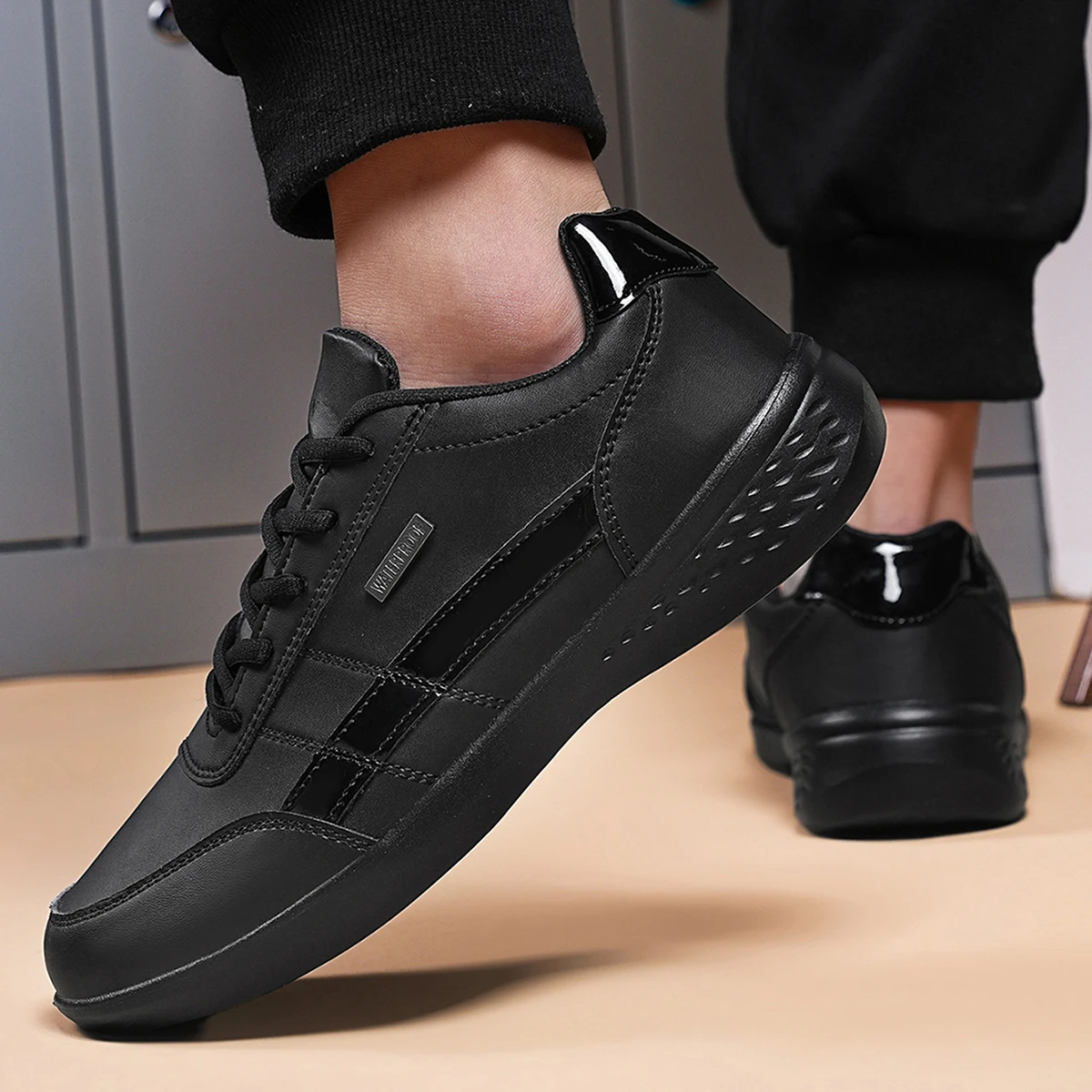 가죽 PU 남성 신발 스니커즈 트렌드 캐주얼 신발 통기 - Mens Fashion Trainers 리뷰 및 가격
