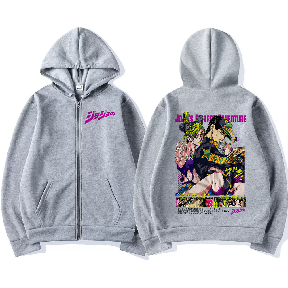 애니메이션 죠죠의 기묘한 모험 지퍼 후드티 쿠죠 죠타로 - Mens Fashion Zip Up Hoodies 리뷰 및 가격