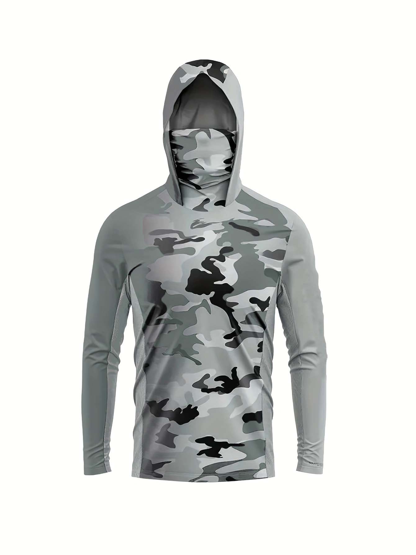 야외 낚시꾼용 후드형 긴팔 티셔츠, 그라데이션 네온 카 - Men'S Fashion T Shirts 리뷰 및 가격