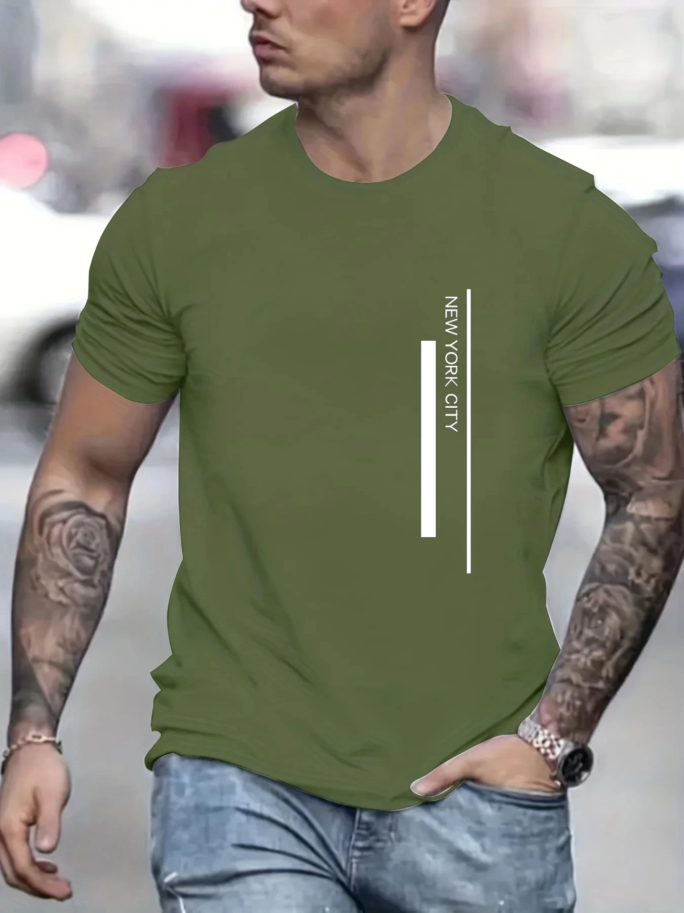 패션 NEW YORK CITY 레터 프린트 티셔츠 클래 - Men'S Fashion New York 리뷰 및 가격