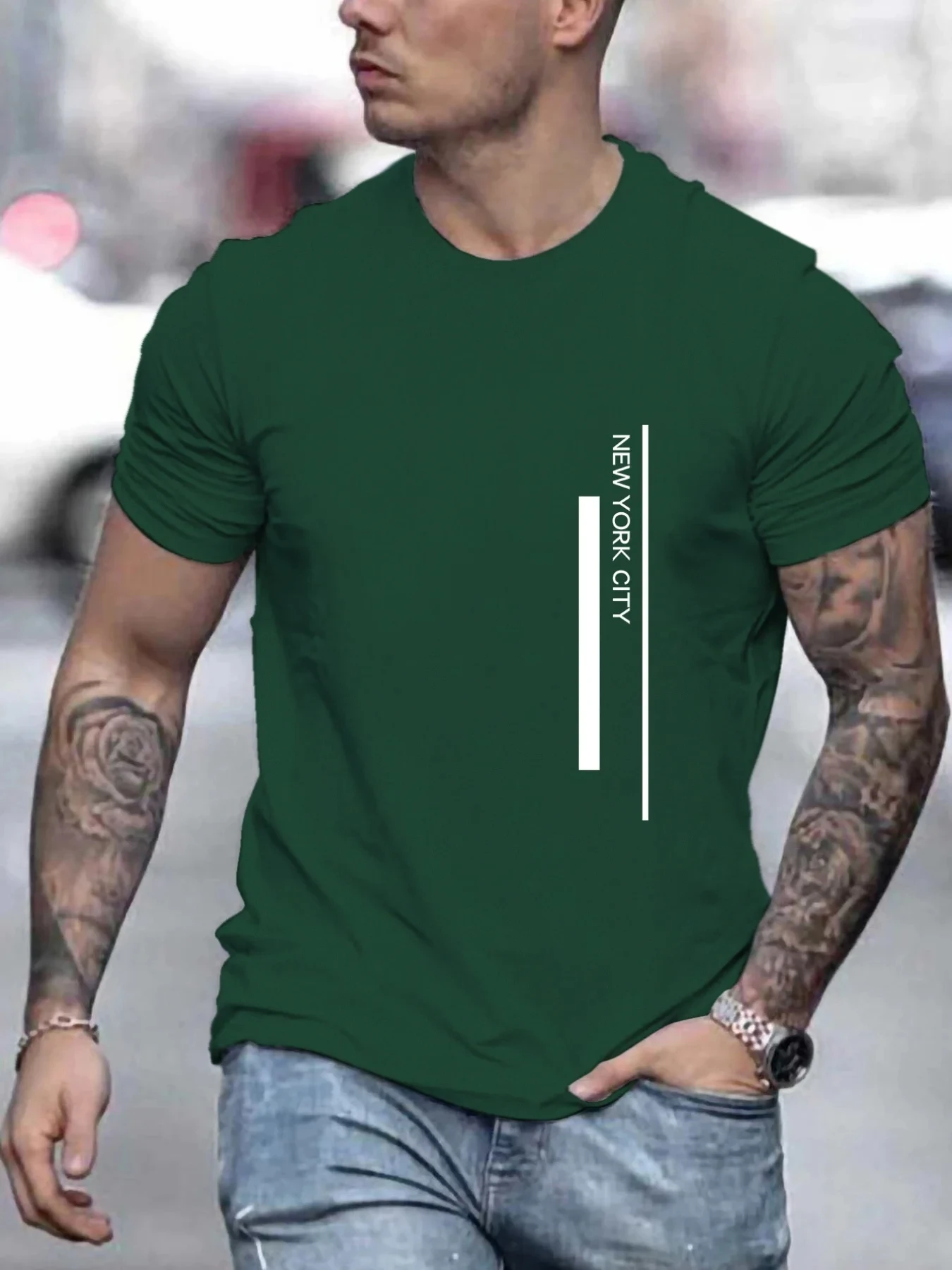 패션 NEW YORK CITY 레터 프린트 티셔츠 클래 - Men'S Fashion New York 리뷰 및 가격