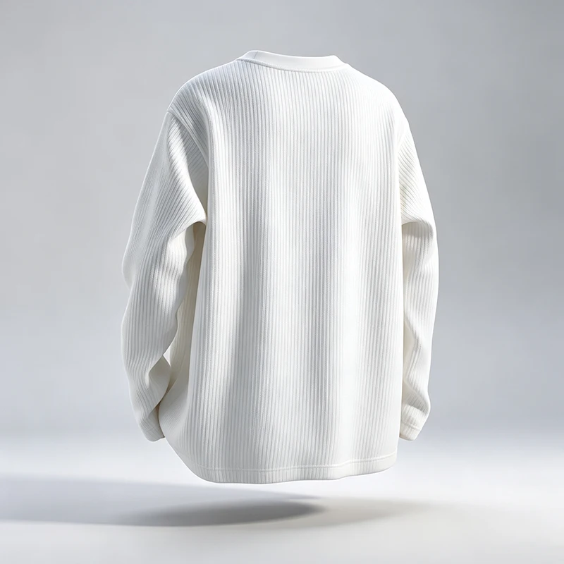 남성용 세로 골지 짜임의 크루넥 긴팔 티셔츠, 넉넉한  - Men'S Fashion T Shirts 리뷰 및 가격