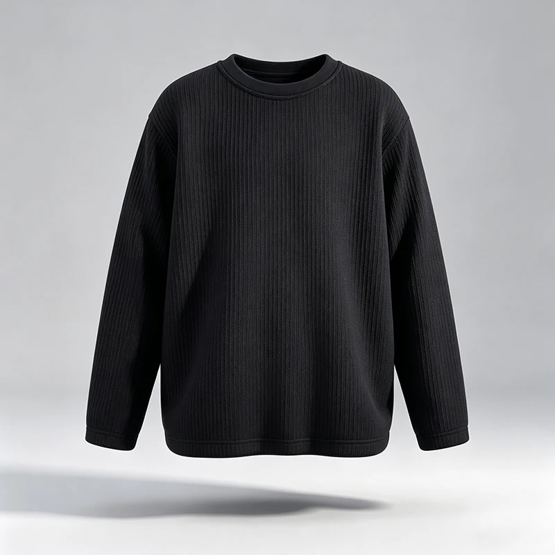남성용 세로 골지 짜임의 크루넥 긴팔 티셔츠, 넉넉한  - Men'S Fashion T Shirts 리뷰 및 가격