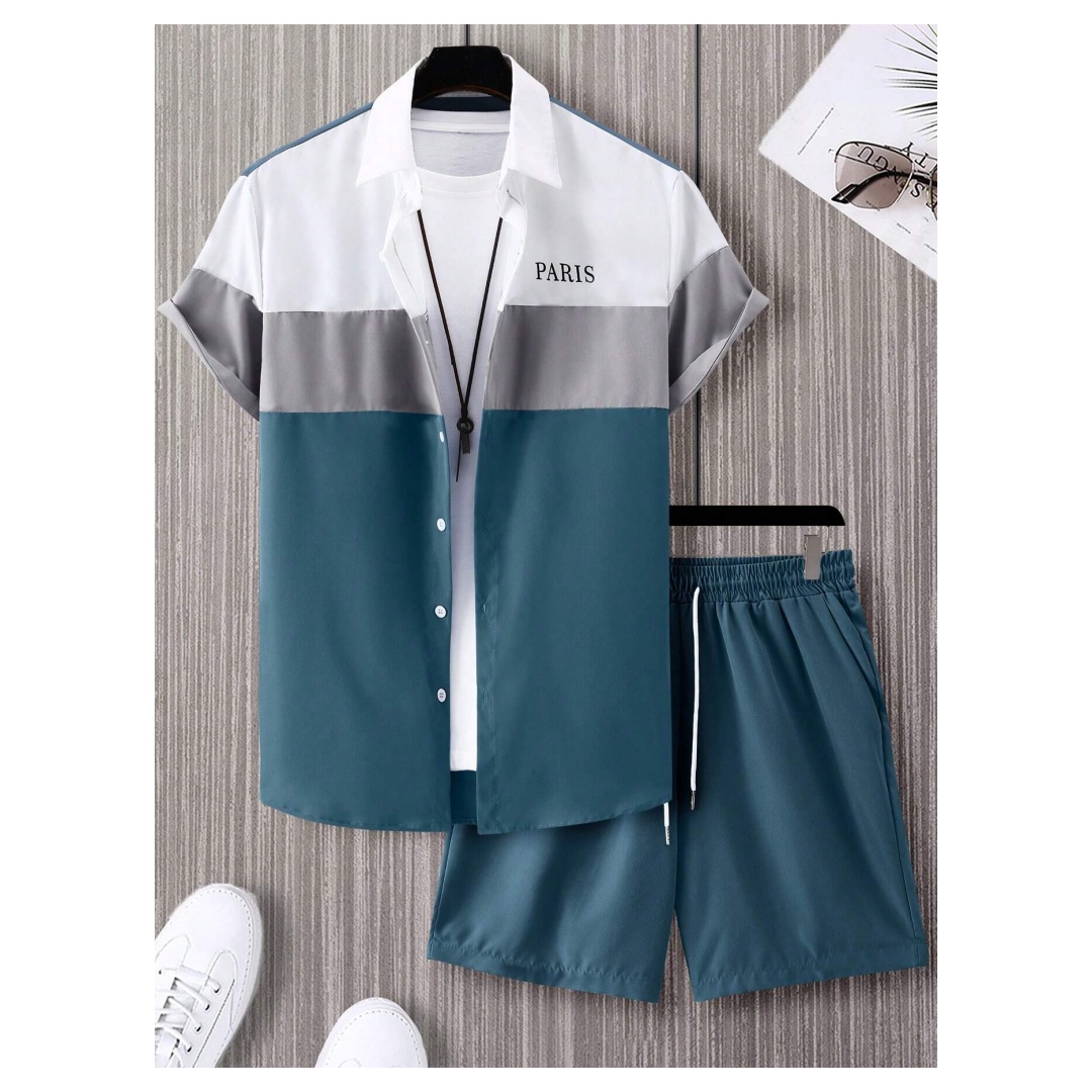 남성 패션 정장 블루 앤 화이트 패치워크 컬러 싱글 브 - Mens Fashion Clothes 리뷰 및 가격