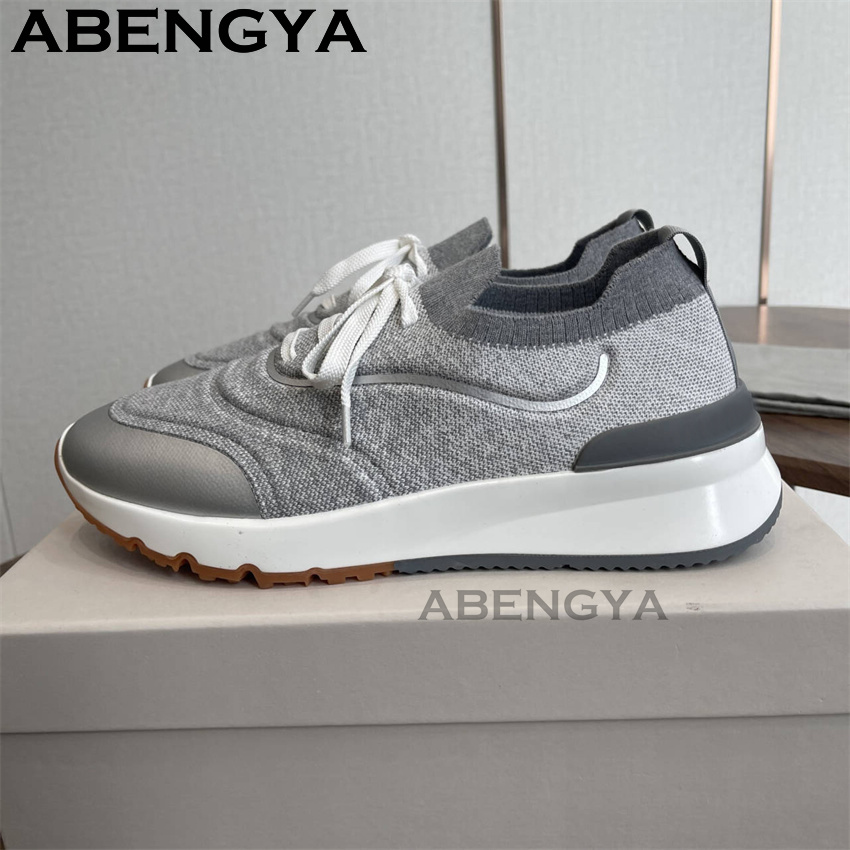 남성용 새로운 멀티 컬러 니트 로퍼 신발 라운드 발가락 - Mens Fashion Trainers 리뷰 및 가격
