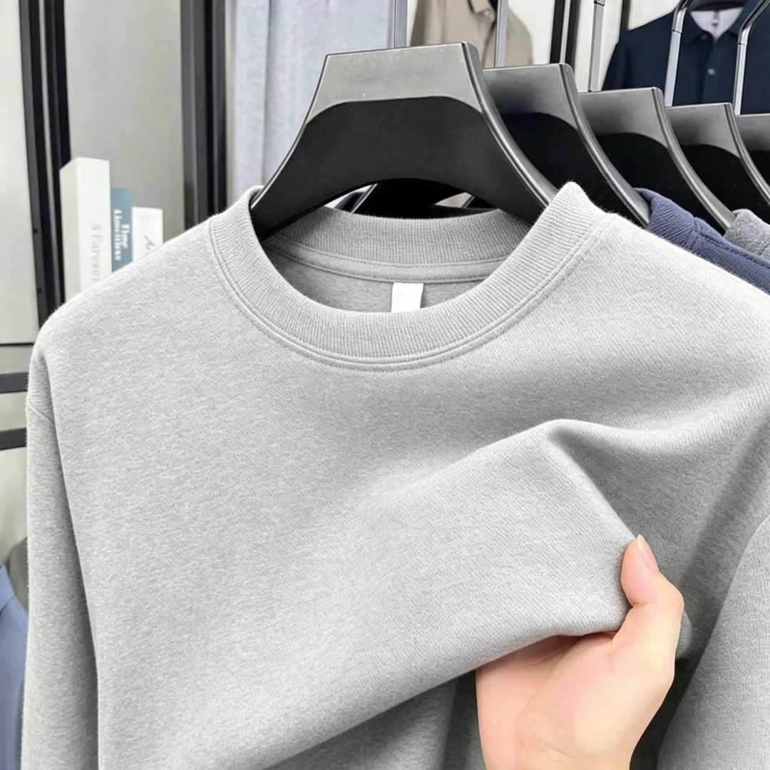부드러운 면 소재의 고급 브랜드 남성용 긴팔 라운드넥  - Mens Fashion Clothes 리뷰 및 가격