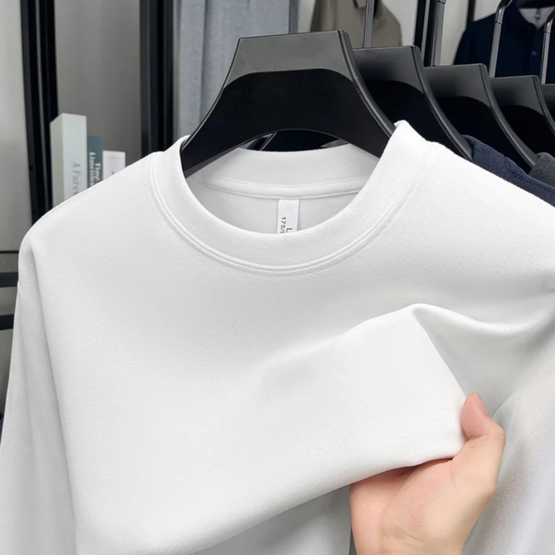 부드러운 면 소재의 고급 브랜드 남성용 긴팔 라운드넥  - Mens Fashion Clothes 리뷰 및 가격